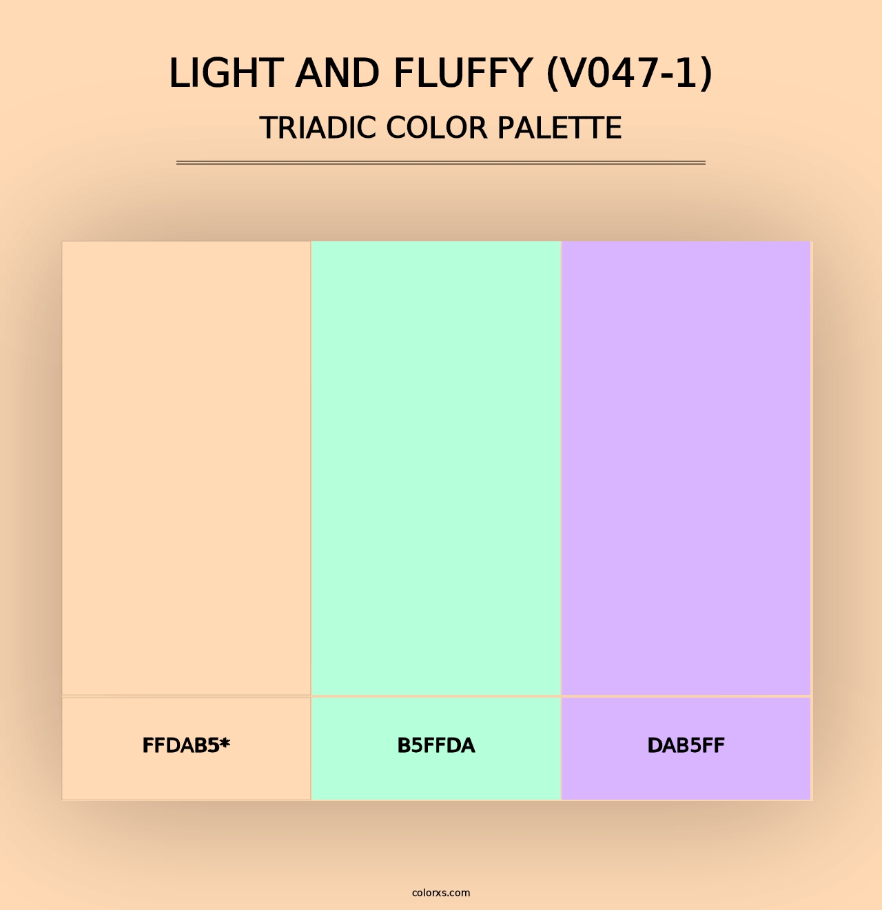 Light and Fluffy (V047-1) - Triadic Color Palette