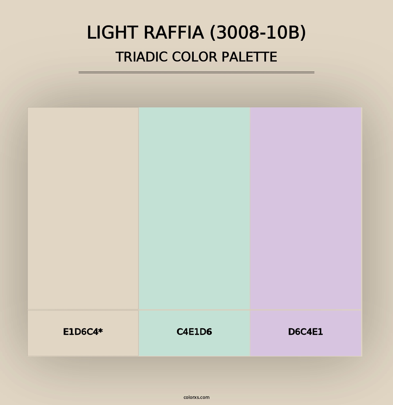 Light Raffia (3008-10B) - Triadic Color Palette