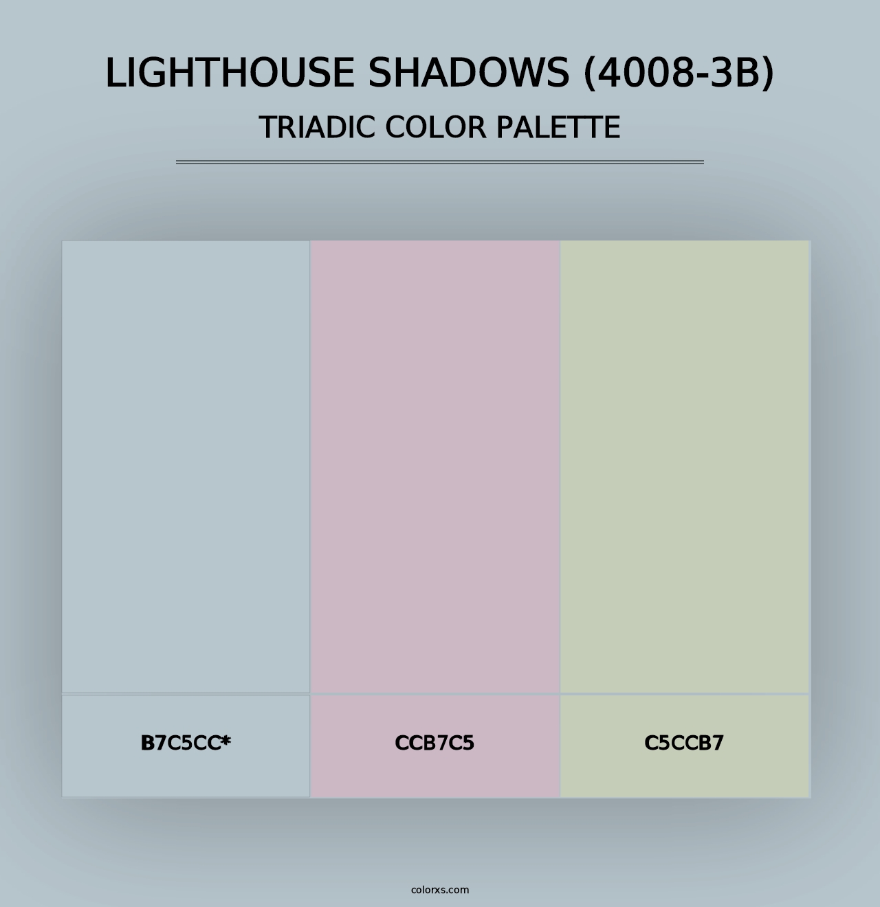 Lighthouse Shadows (4008-3B) - Triadic Color Palette