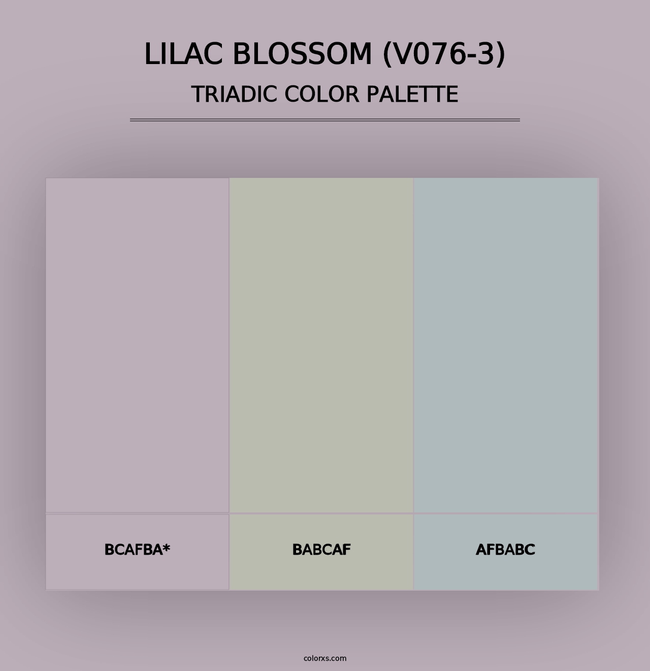 Lilac Blossom (V076-3) - Triadic Color Palette