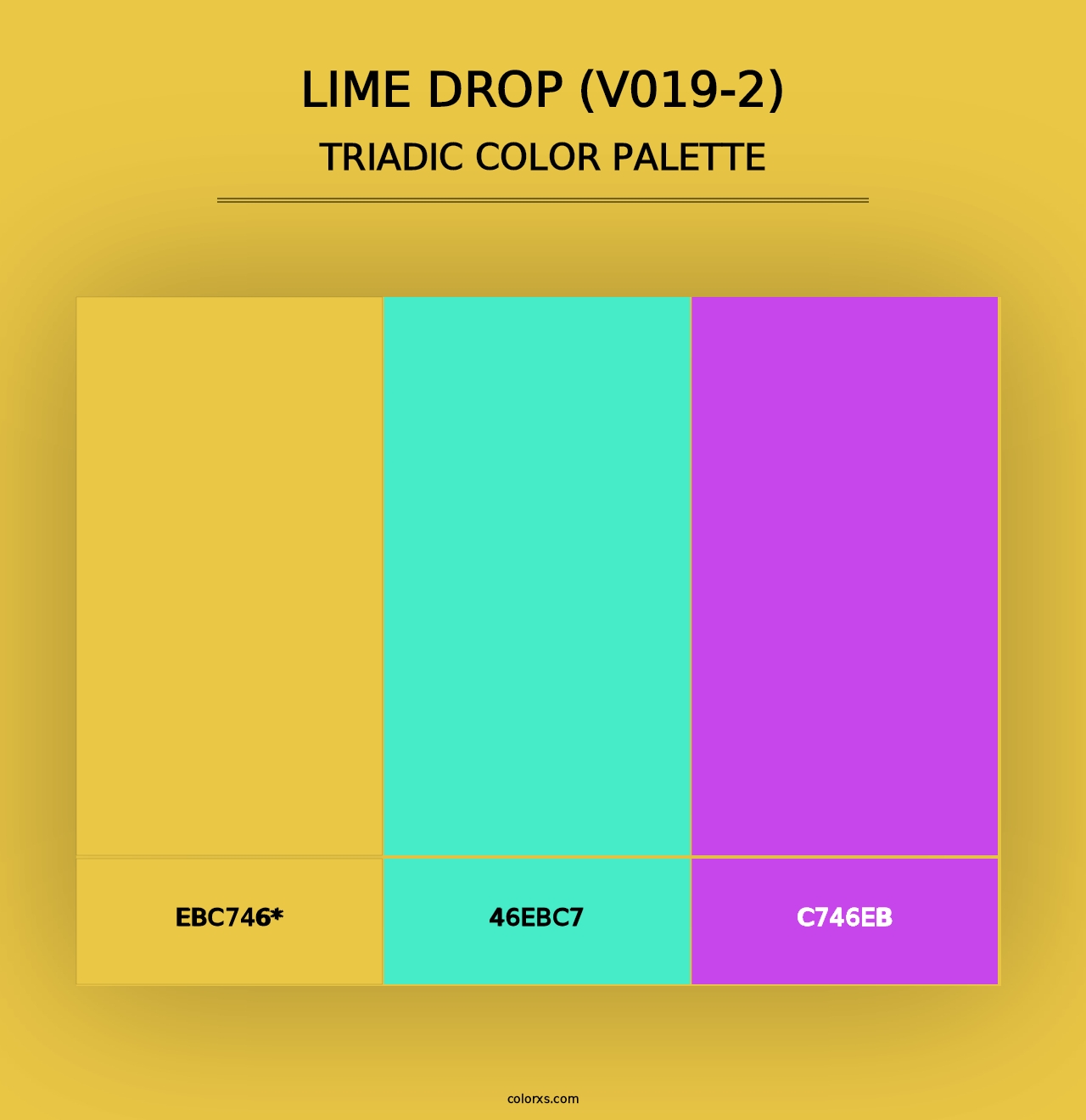 Lime Drop (V019-2) - Triadic Color Palette