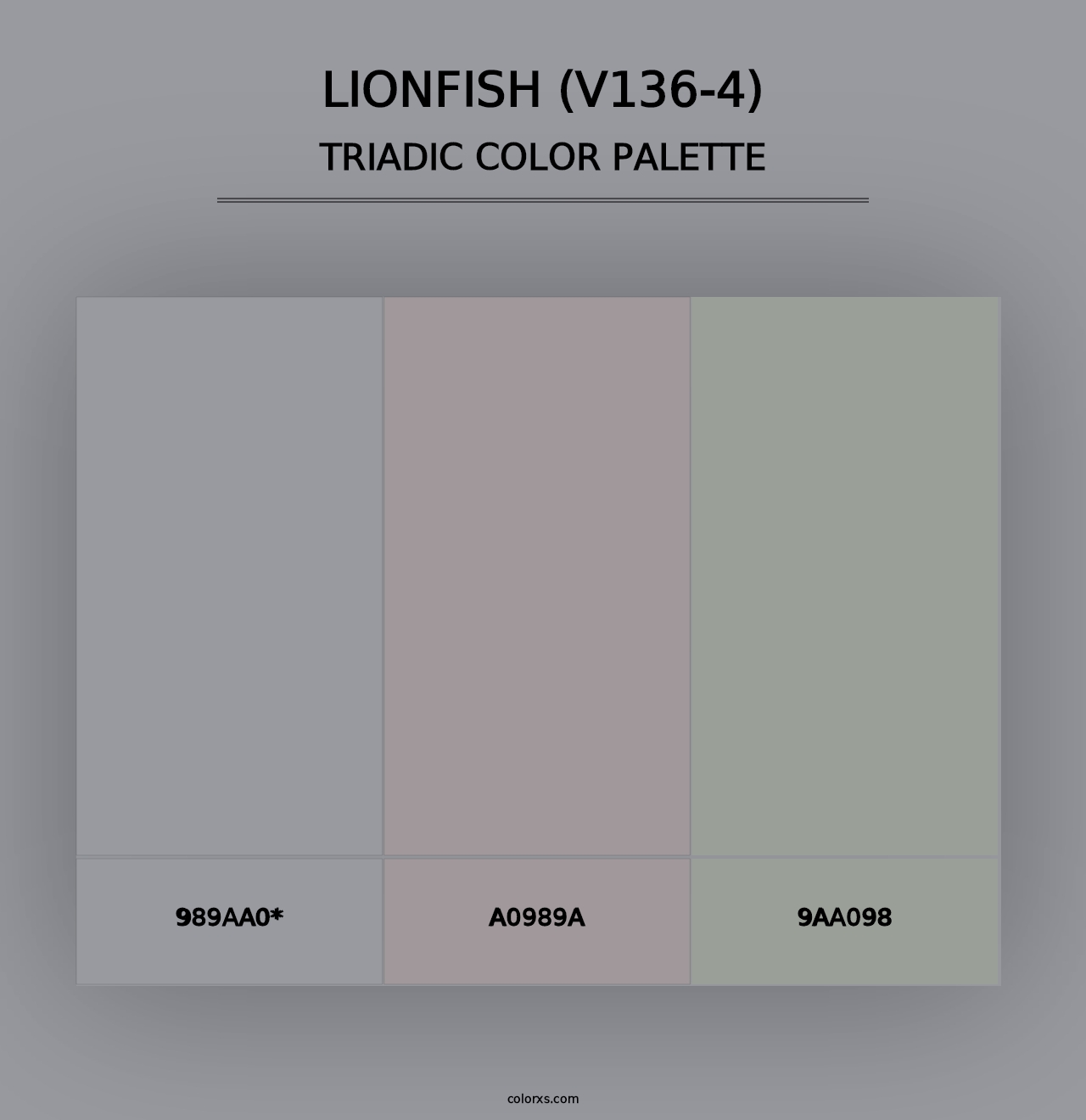 Lionfish (V136-4) - Triadic Color Palette