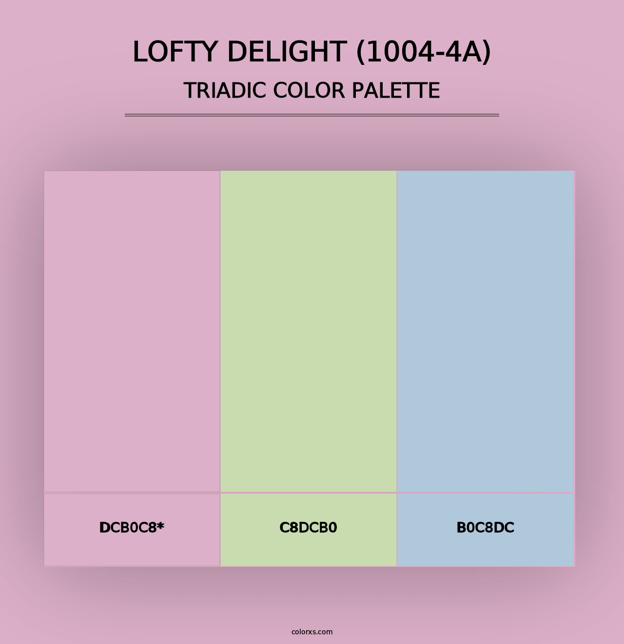 Lofty Delight (1004-4A) - Triadic Color Palette