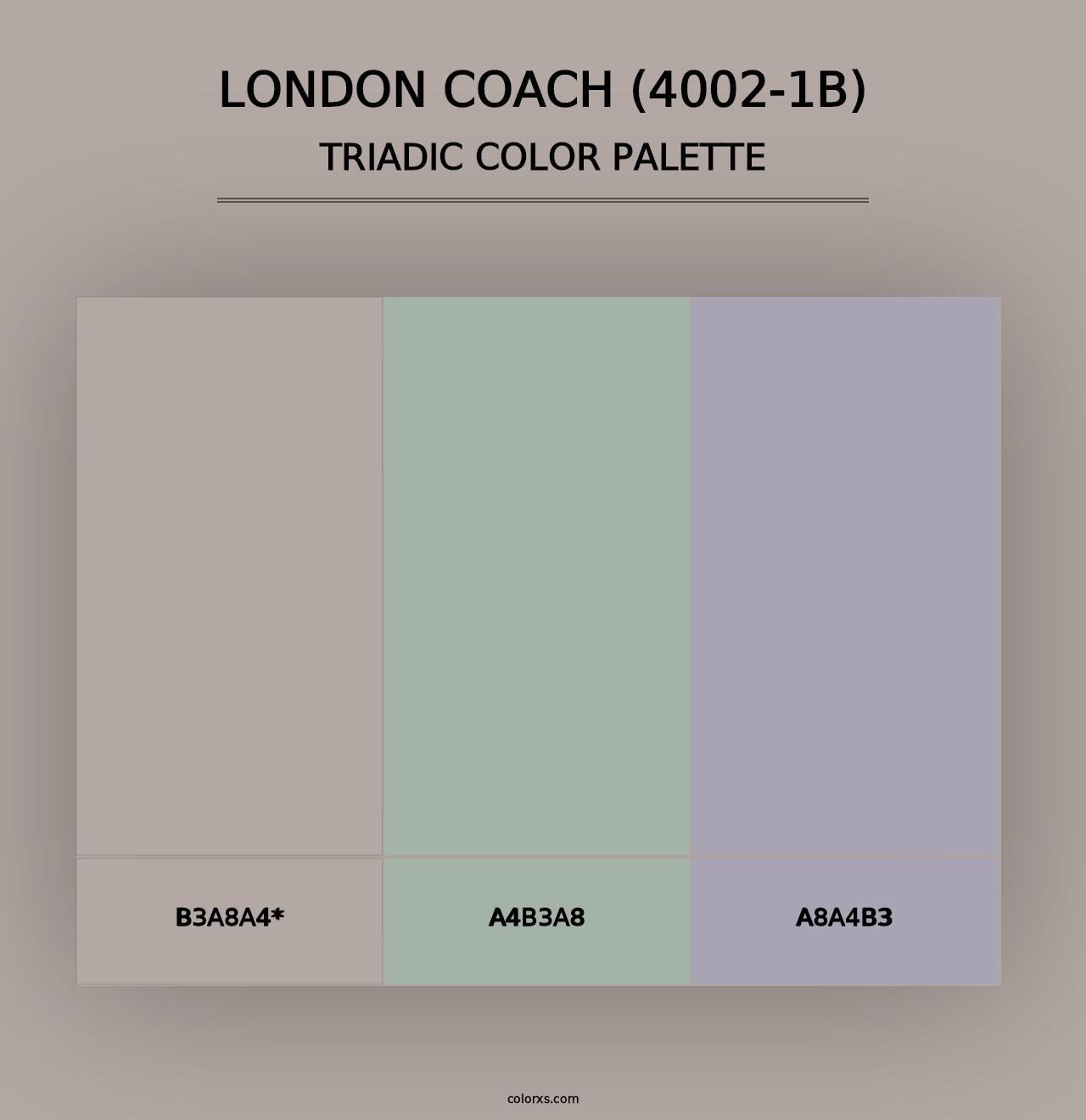 London Coach (4002-1B) - Triadic Color Palette