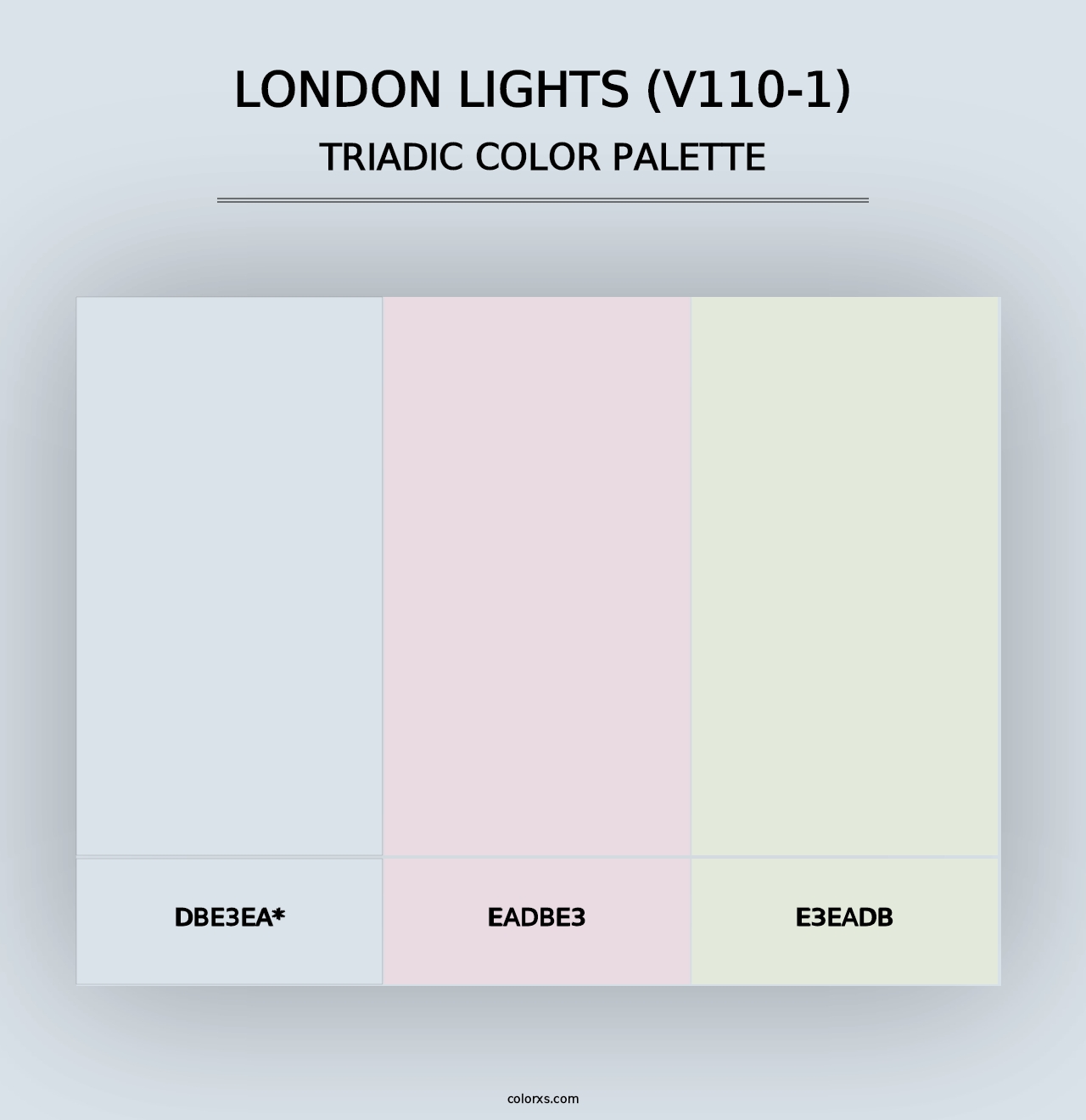 London Lights (V110-1) - Triadic Color Palette