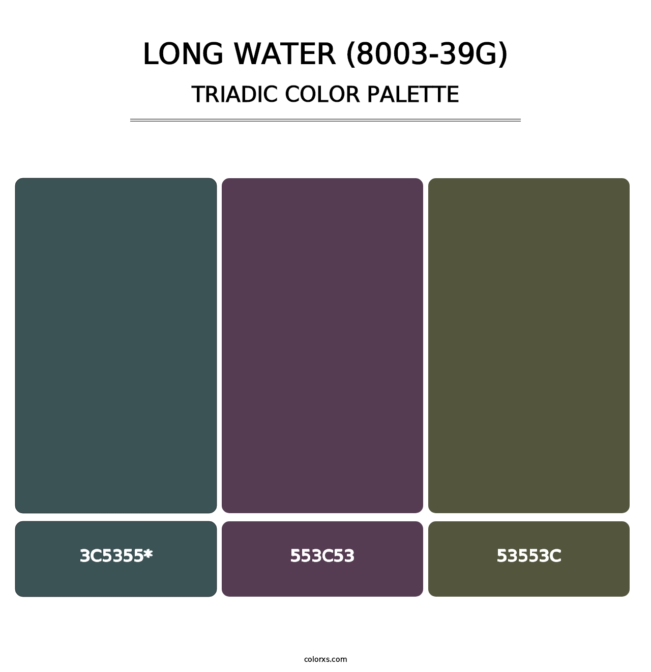 Long Water (8003-39G) - Triadic Color Palette