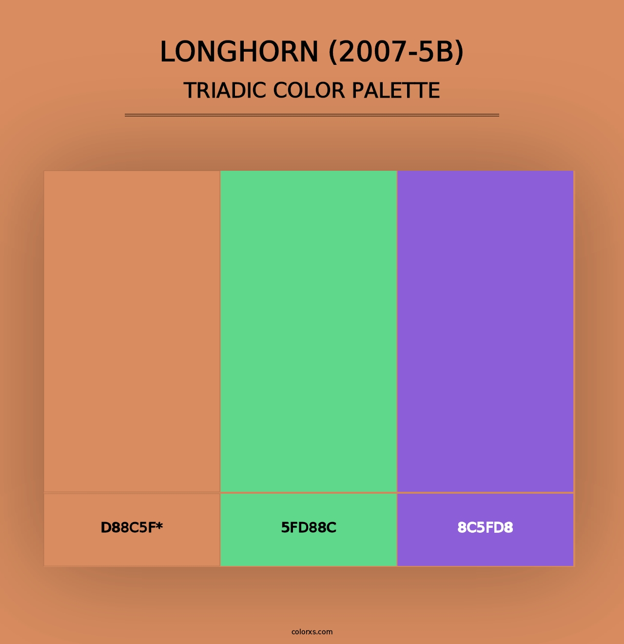 Longhorn (2007-5B) - Triadic Color Palette