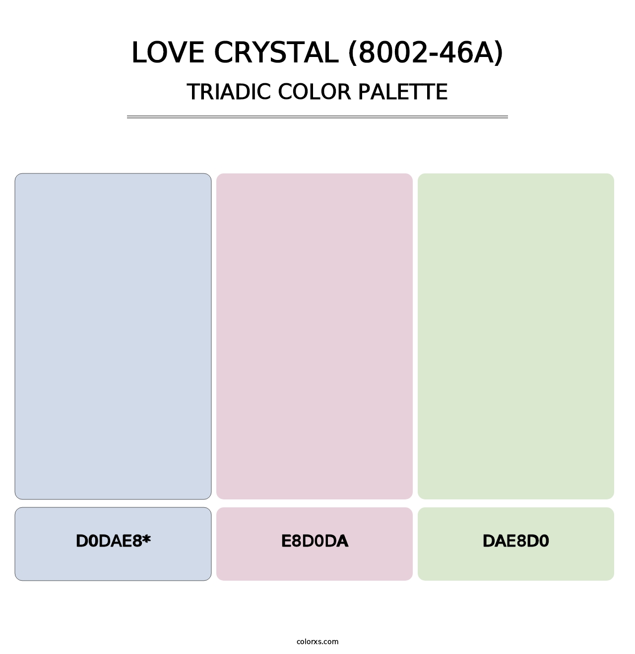 Love Crystal (8002-46A) - Triadic Color Palette