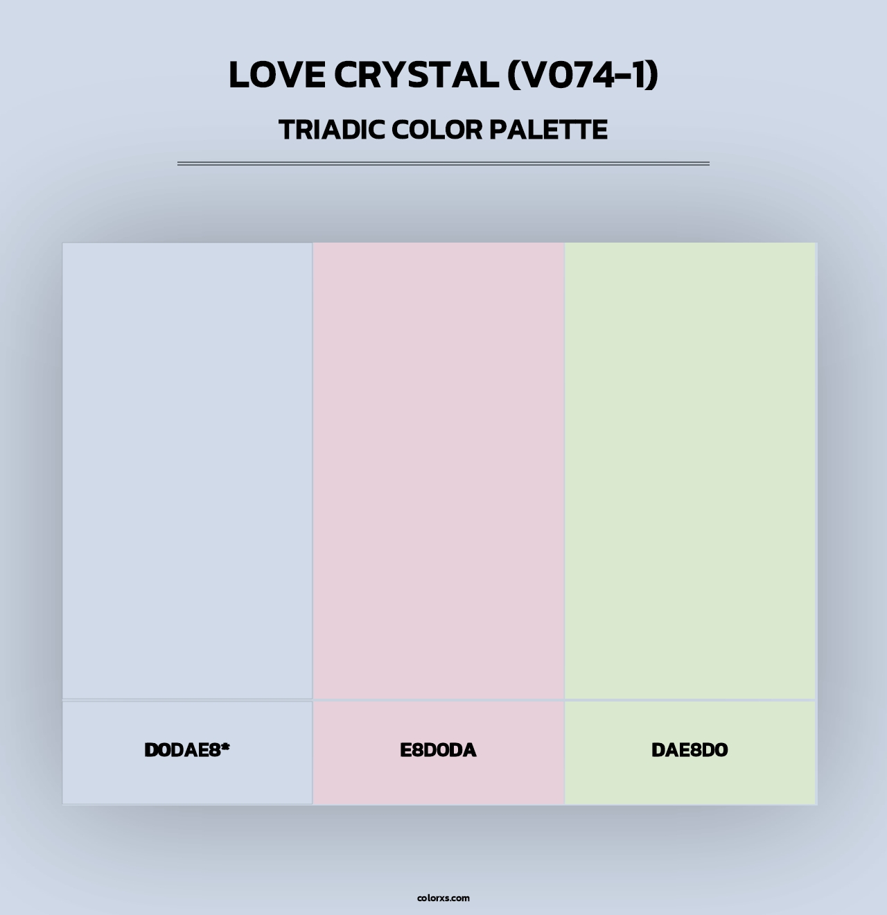 Love Crystal (V074-1) - Triadic Color Palette