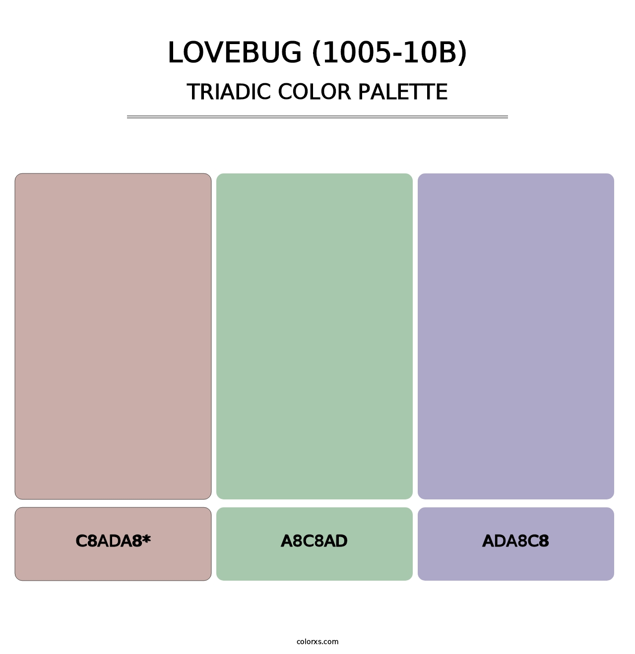 Lovebug (1005-10B) - Triadic Color Palette