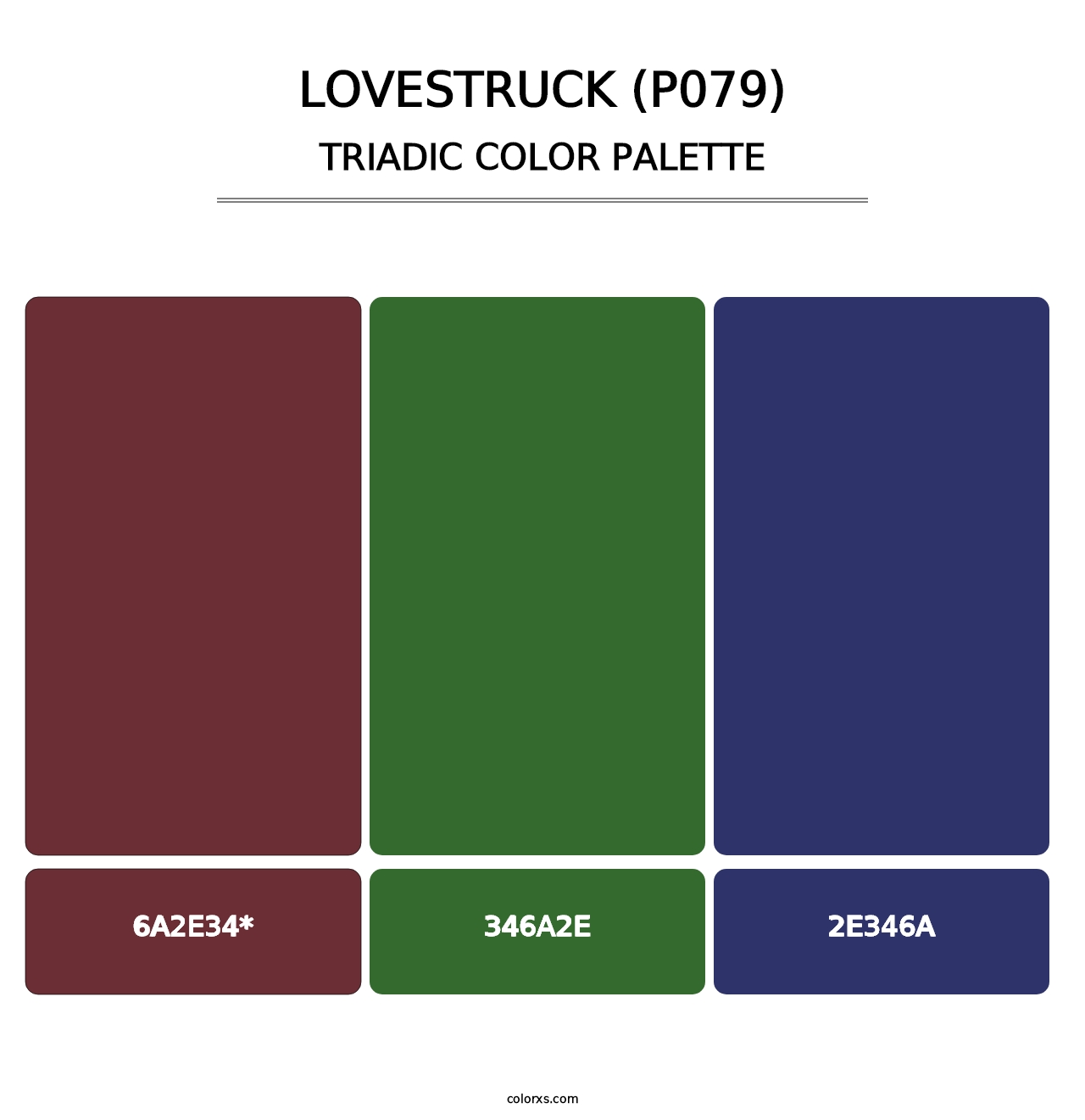 Lovestruck (P079) - Triadic Color Palette