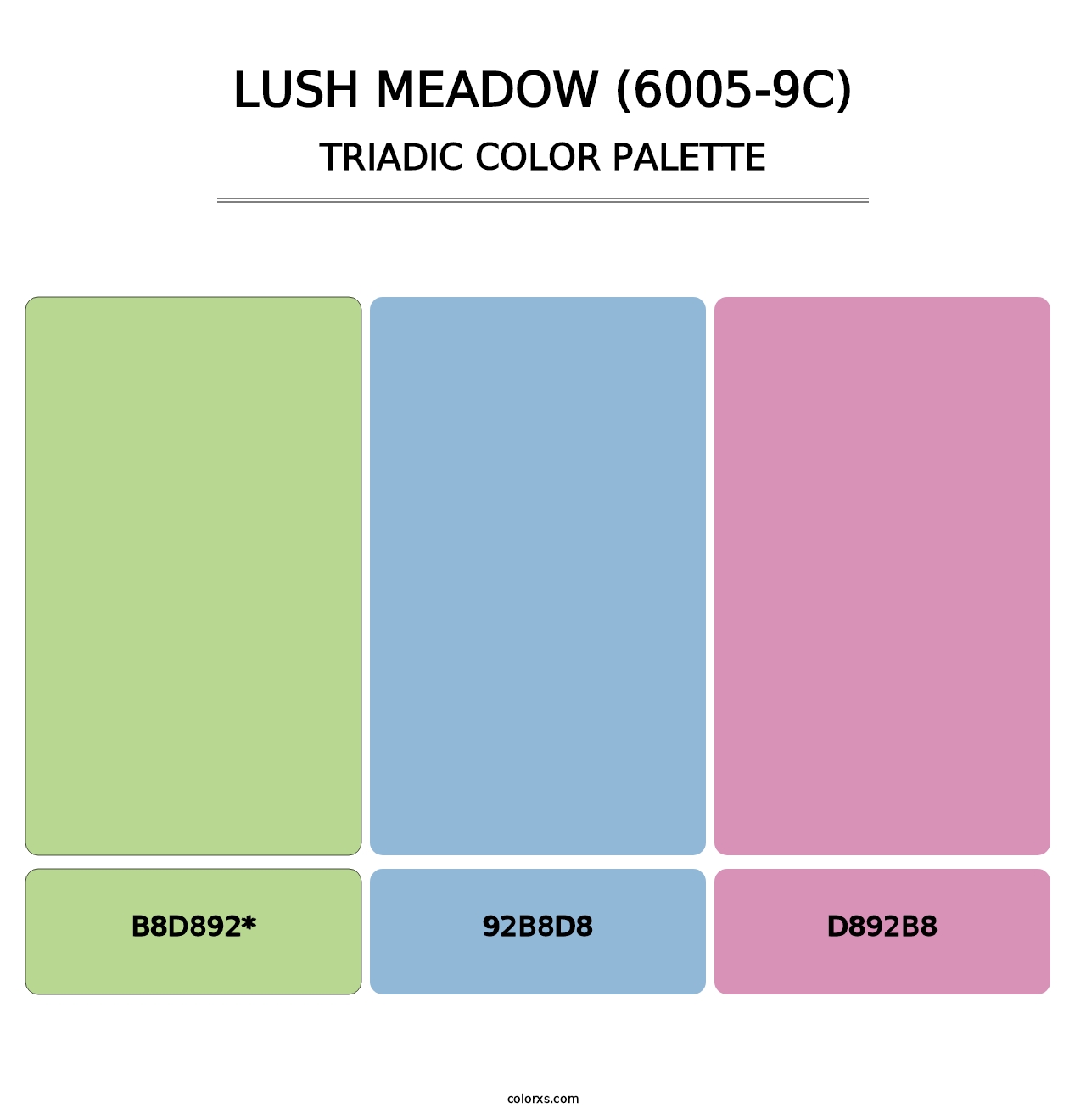 Lush Meadow (6005-9C) - Triadic Color Palette