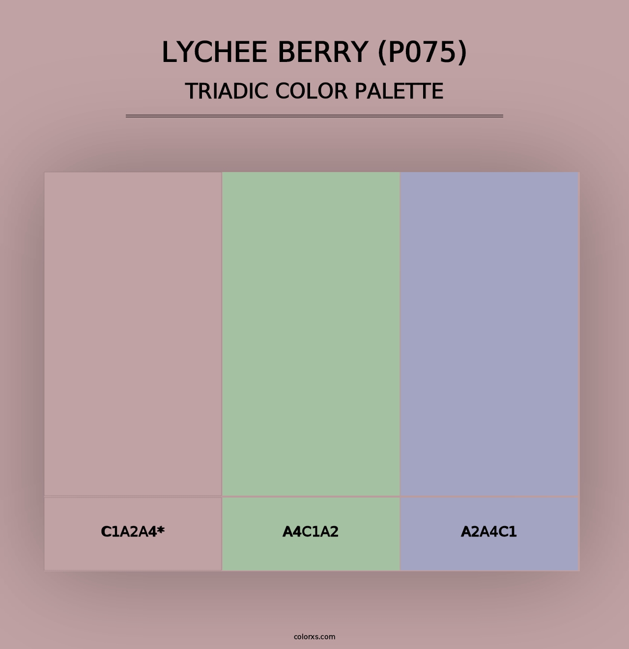 Lychee Berry (P075) - Triadic Color Palette