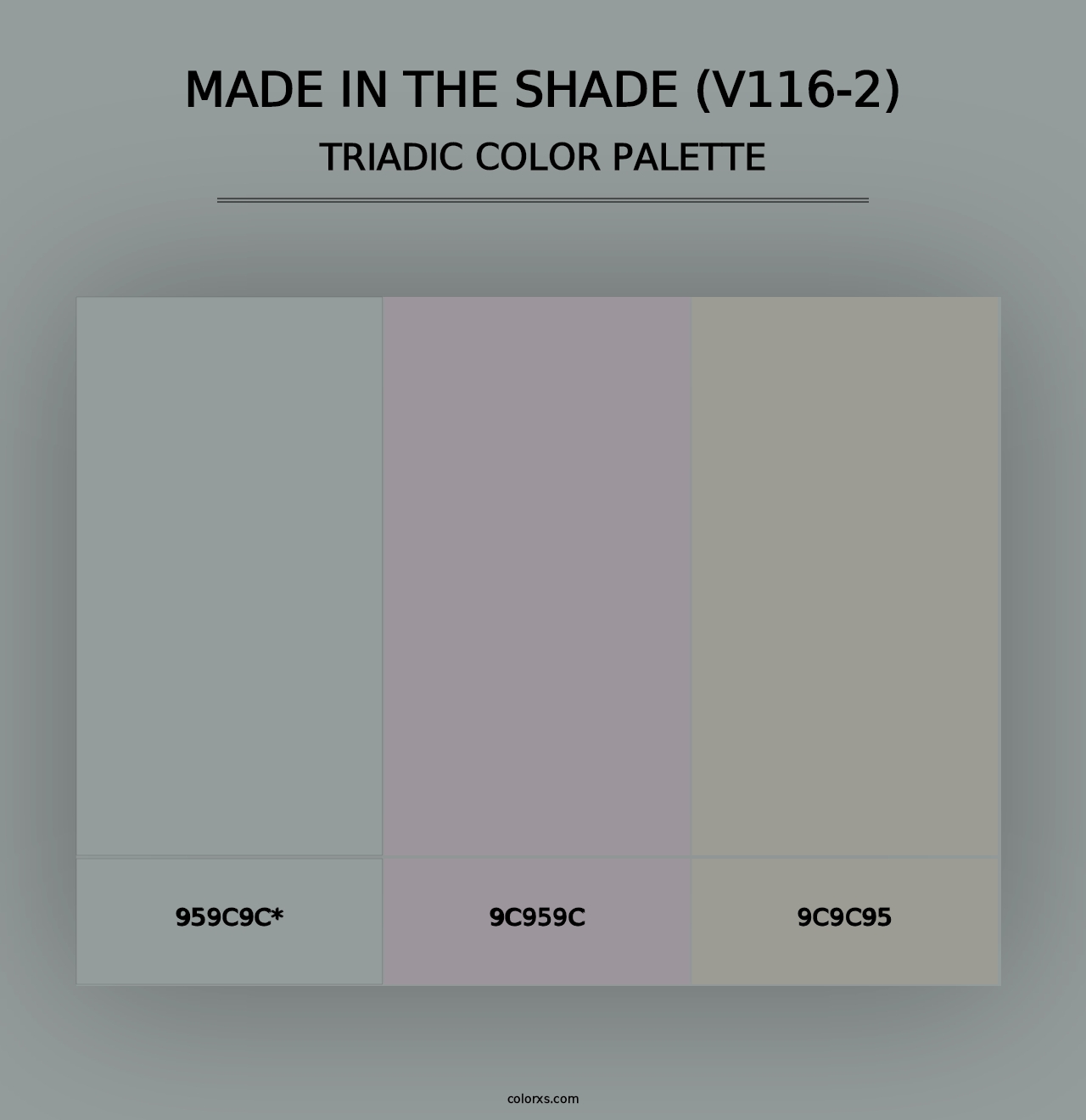 Made in the Shade (V116-2) - Triadic Color Palette