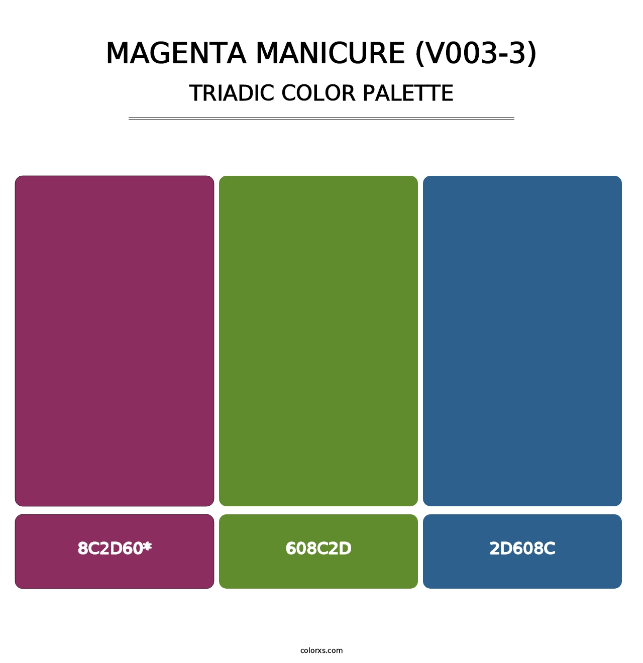 Magenta Manicure (V003-3) - Triadic Color Palette