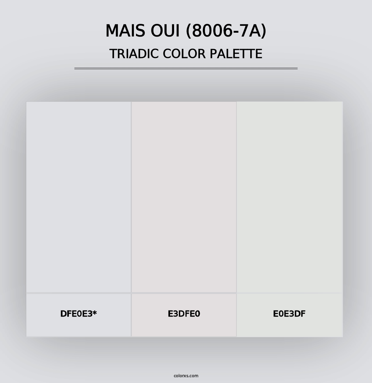 Mais Oui (8006-7A) - Triadic Color Palette