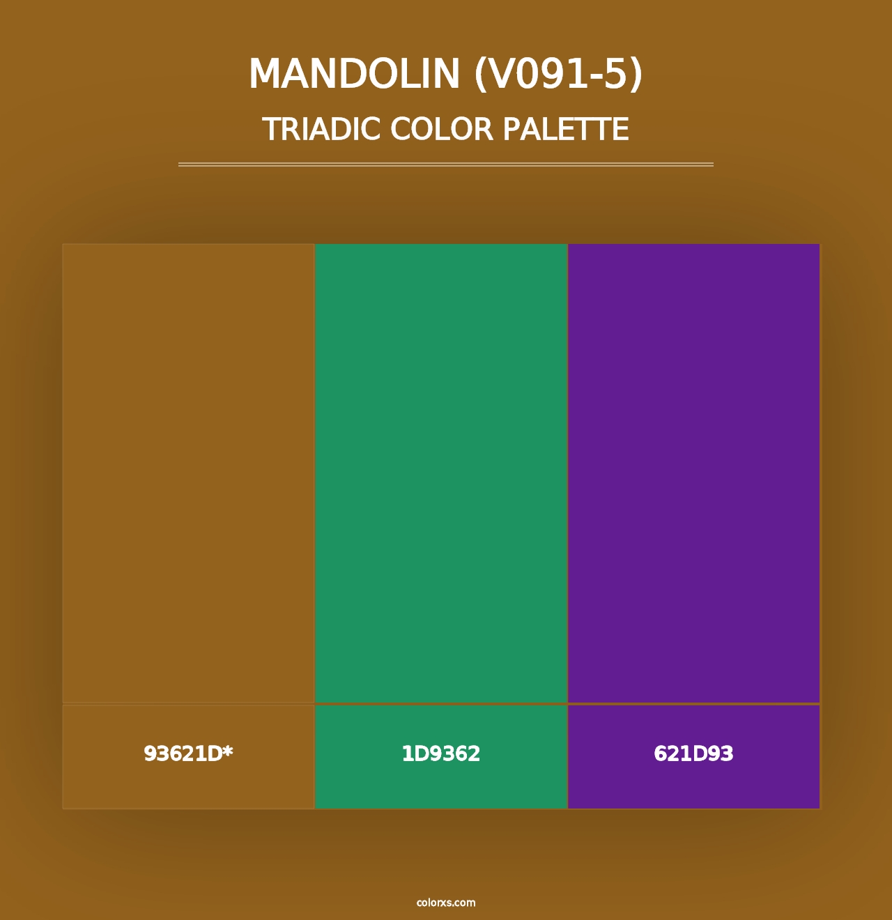 Mandolin (V091-5) - Triadic Color Palette