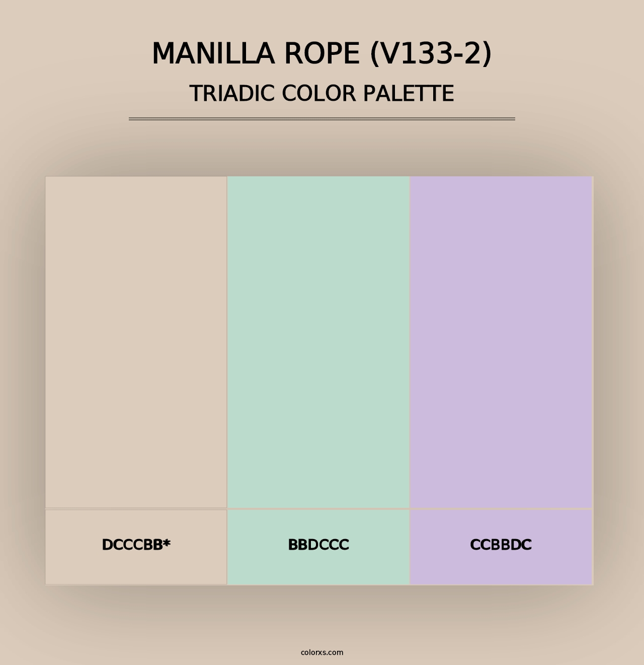 Manilla Rope (V133-2) - Triadic Color Palette