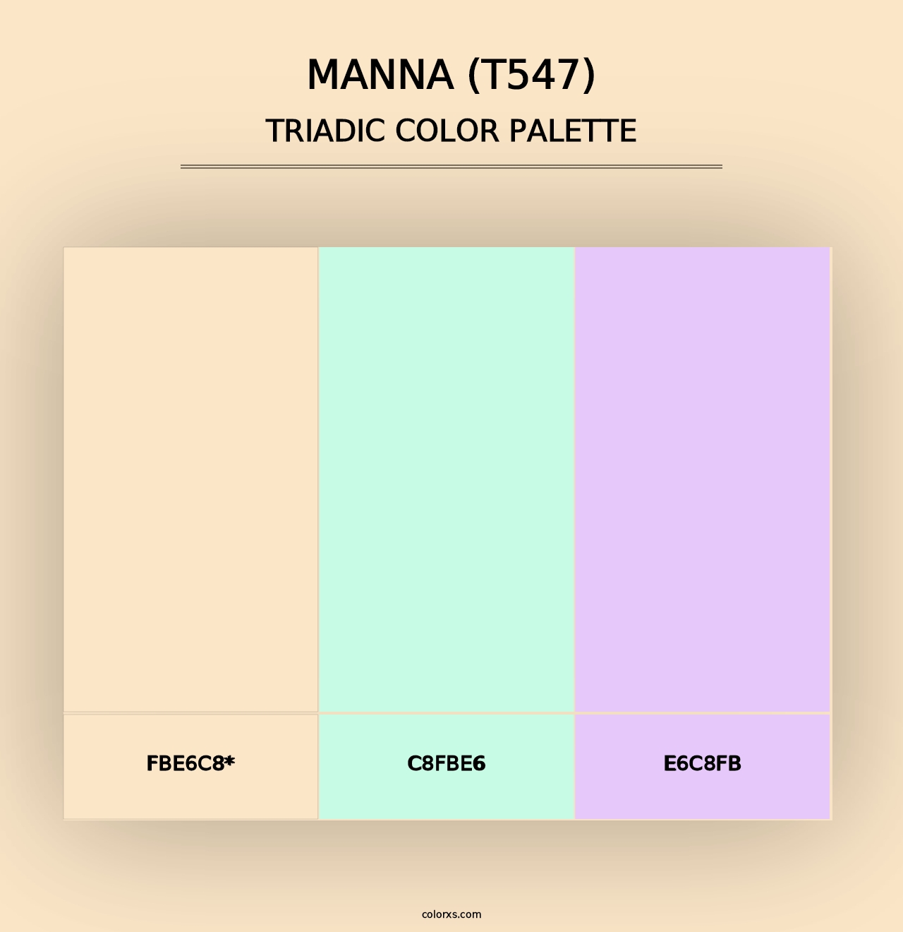 Manna (T547) - Triadic Color Palette