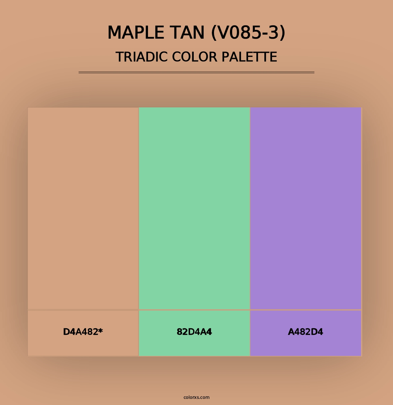 Maple Tan (V085-3) - Triadic Color Palette