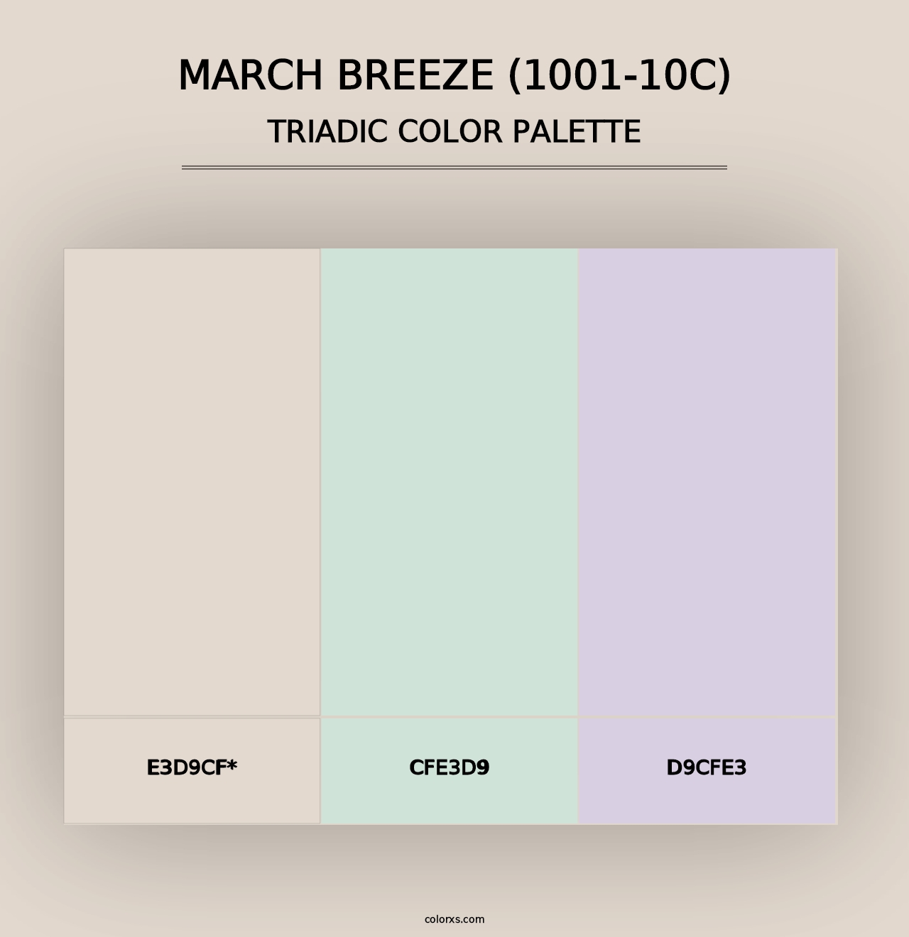 March Breeze (1001-10C) - Triadic Color Palette