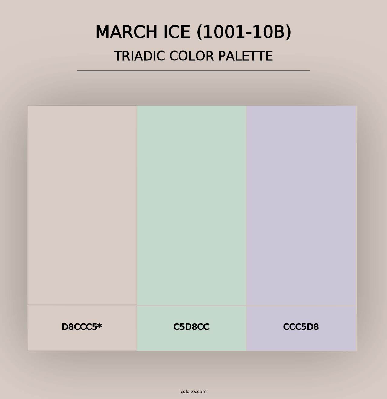 March Ice (1001-10B) - Triadic Color Palette