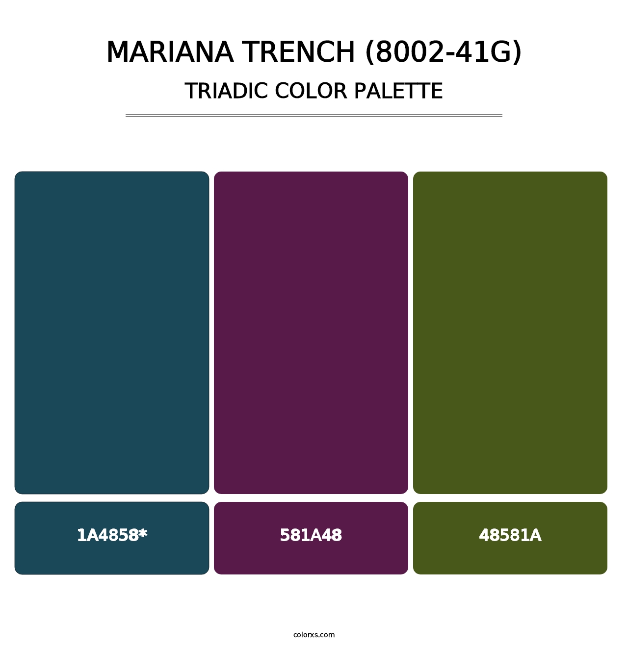 Mariana Trench (8002-41G) - Triadic Color Palette