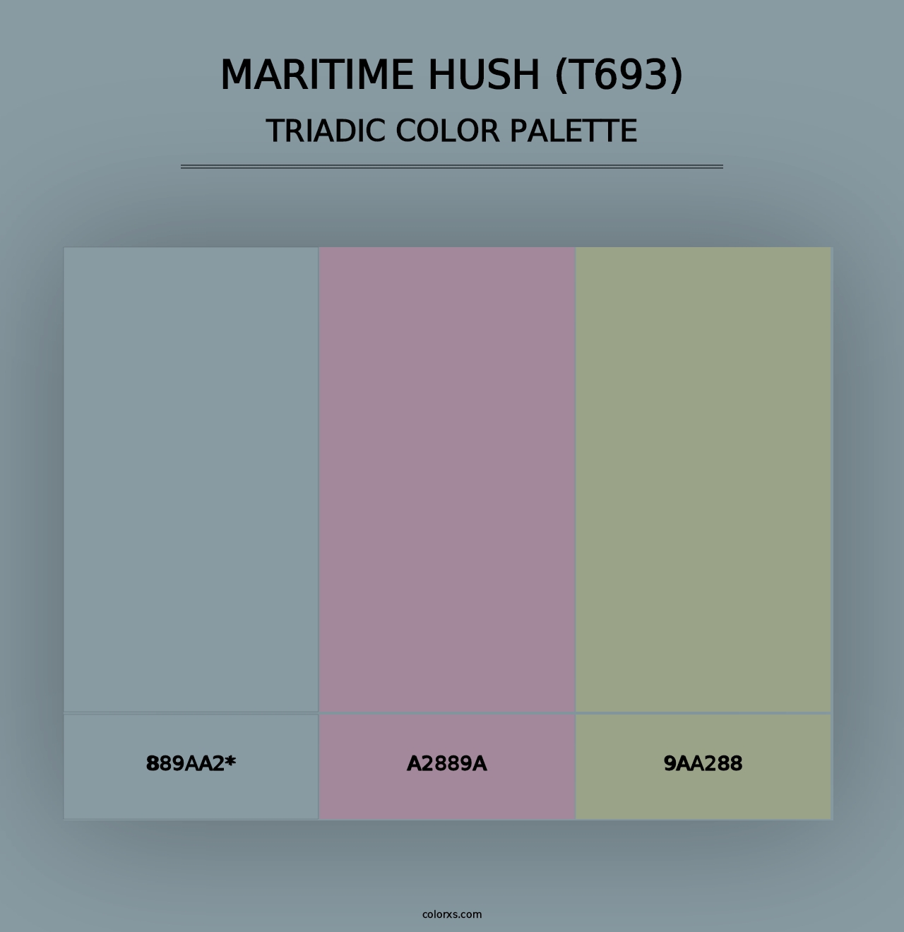 Maritime Hush (T693) - Triadic Color Palette