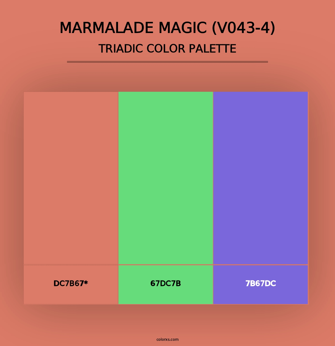 Marmalade Magic (V043-4) - Triadic Color Palette