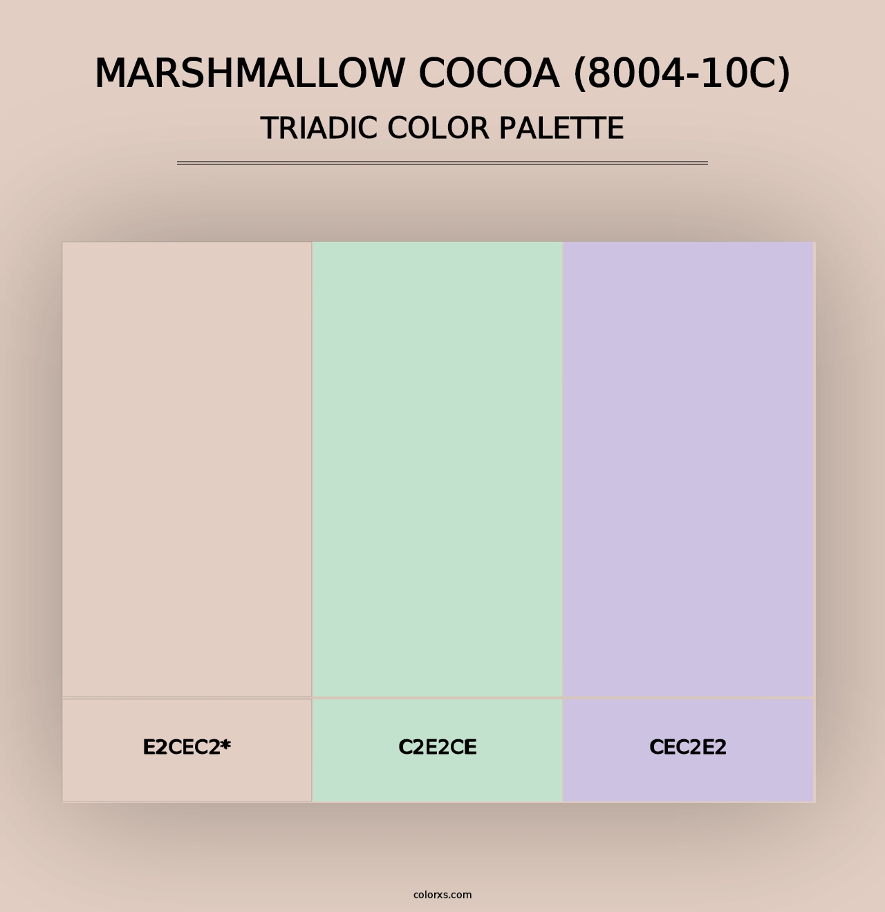 Marshmallow Cocoa (8004-10C) - Triadic Color Palette