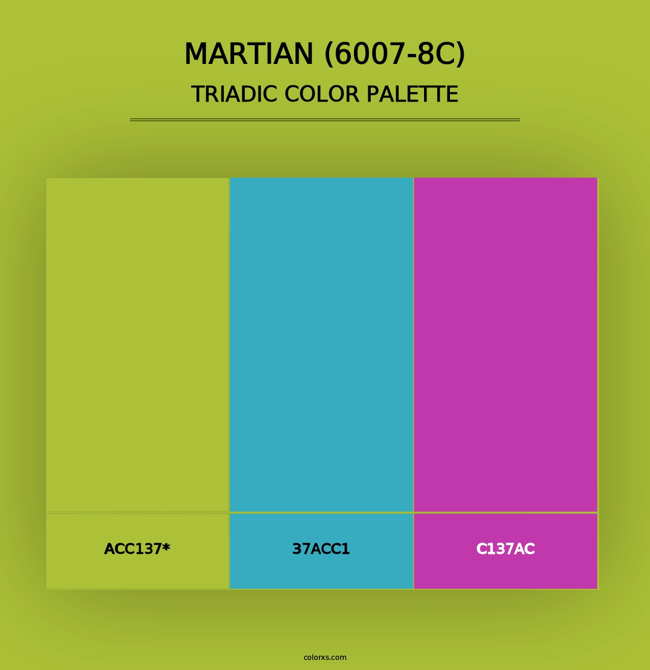 Martian (6007-8C) - Triadic Color Palette