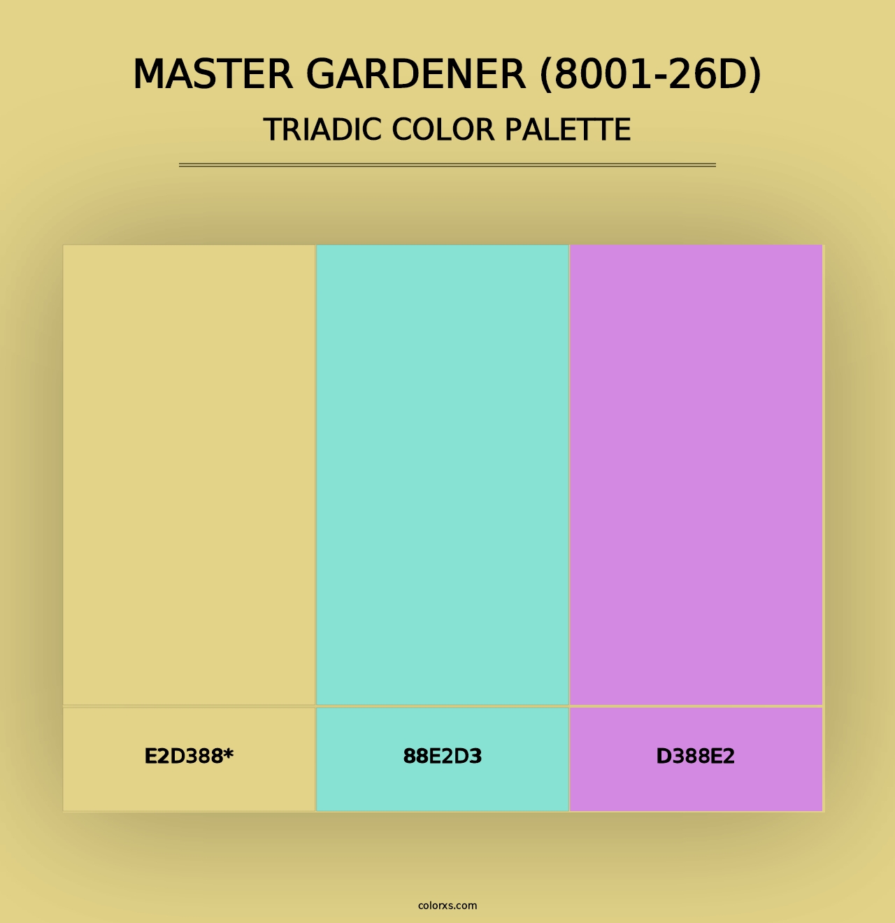 Master Gardener (8001-26D) - Triadic Color Palette