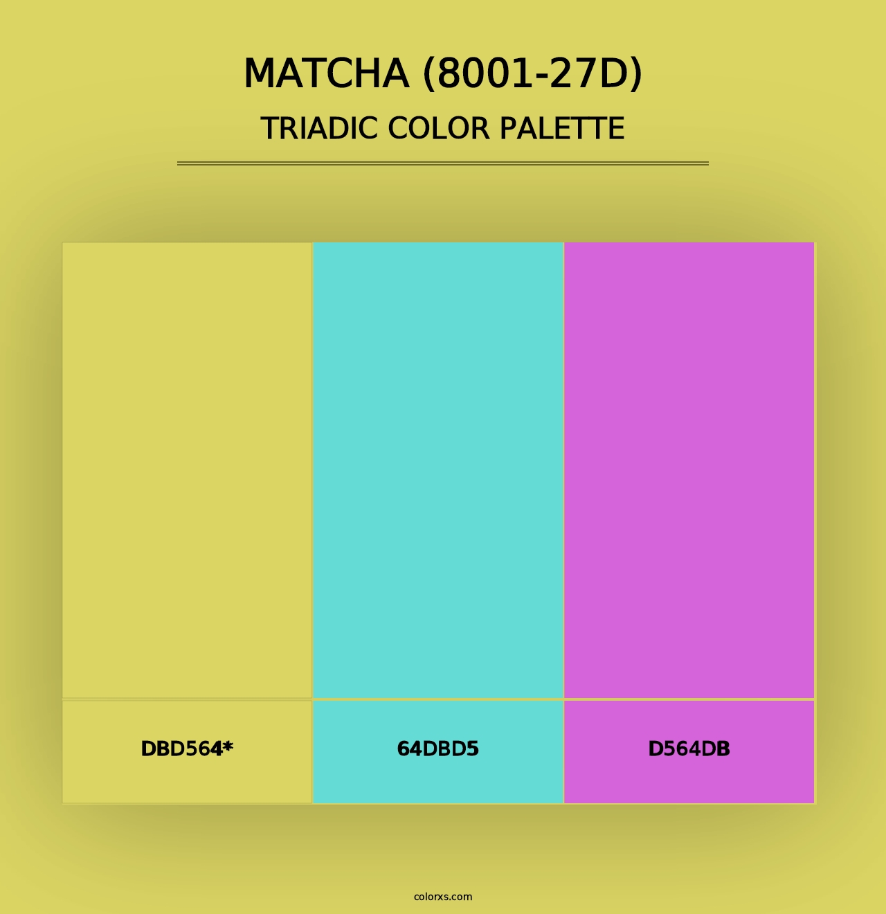 Matcha (8001-27D) - Triadic Color Palette