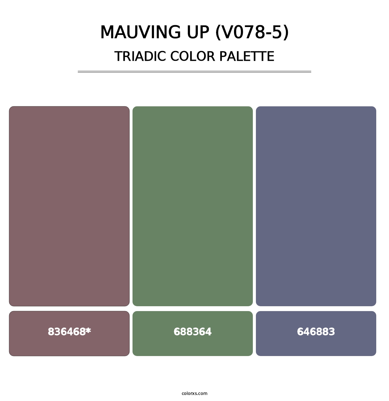 Mauving Up (V078-5) - Triadic Color Palette