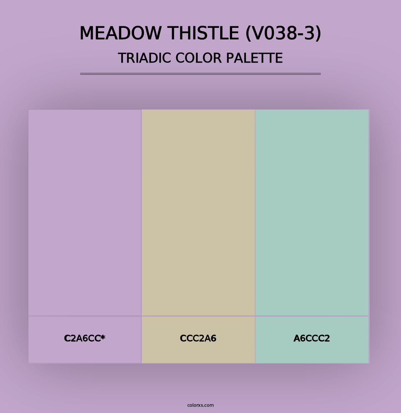 Meadow Thistle (V038-3) - Triadic Color Palette