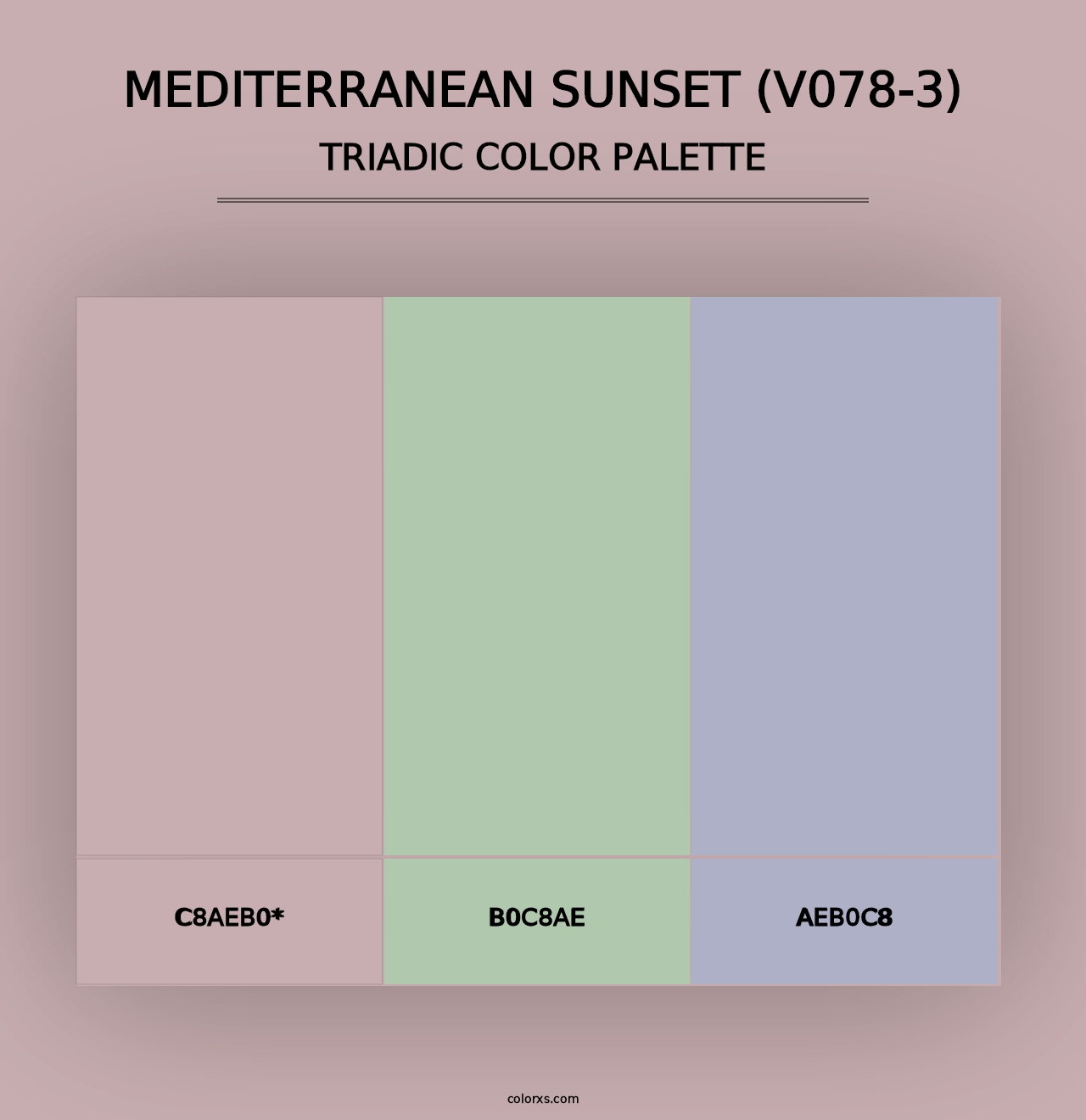 Mediterranean Sunset (V078-3) - Triadic Color Palette