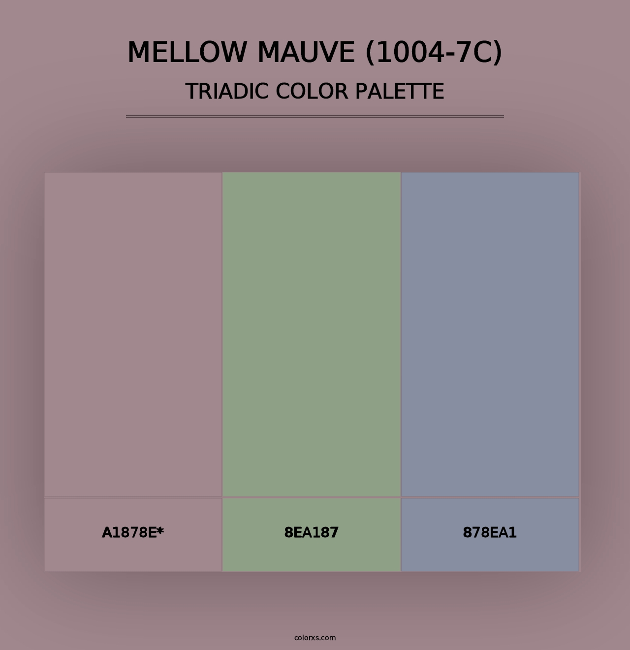 Mellow Mauve (1004-7C) - Triadic Color Palette