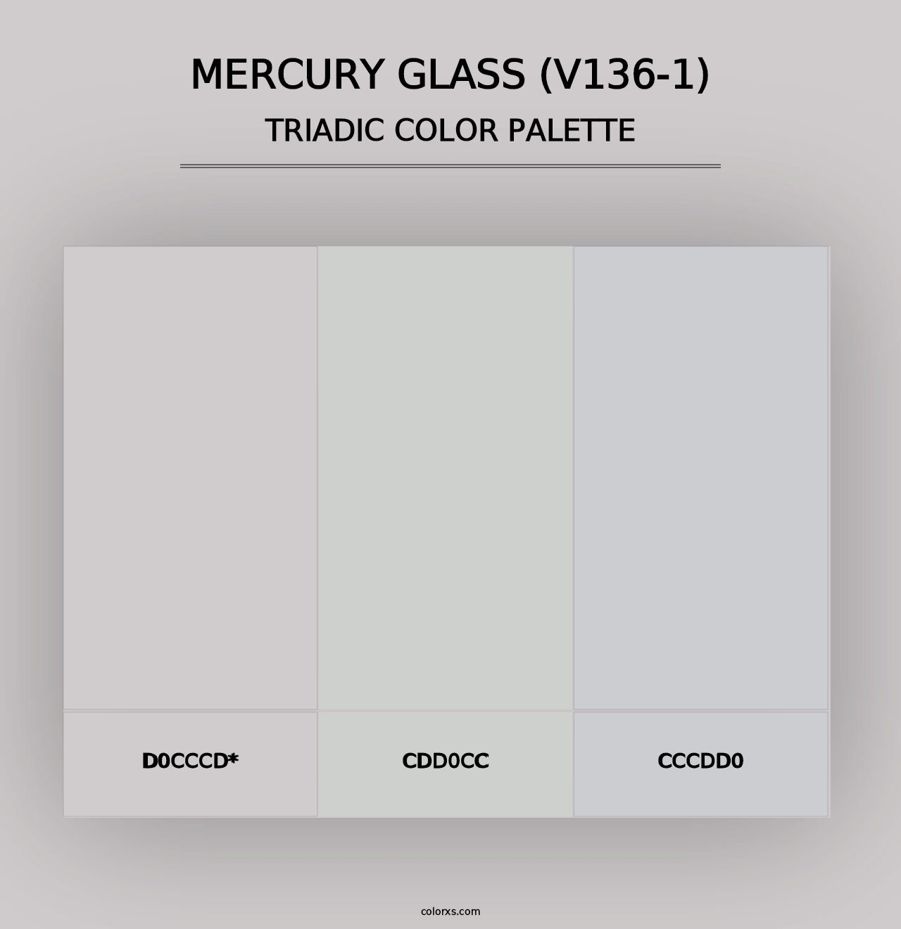 Mercury Glass (V136-1) - Triadic Color Palette