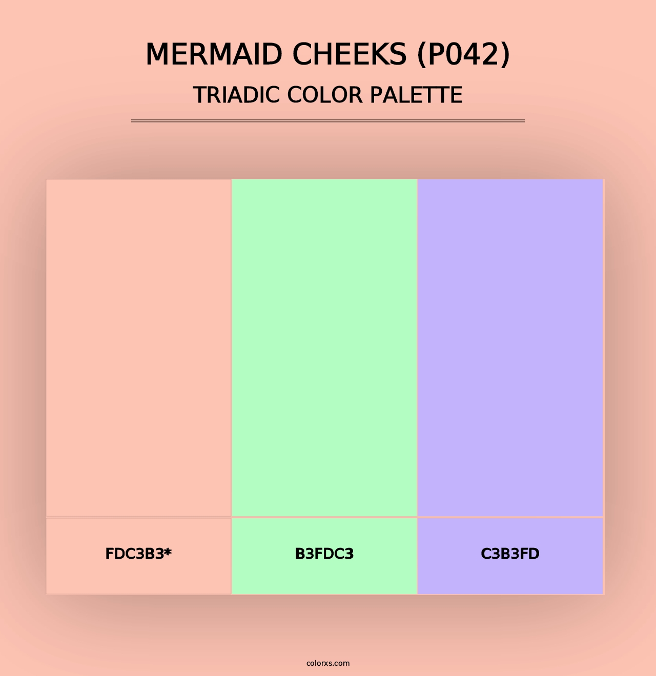 Mermaid Cheeks (P042) - Triadic Color Palette