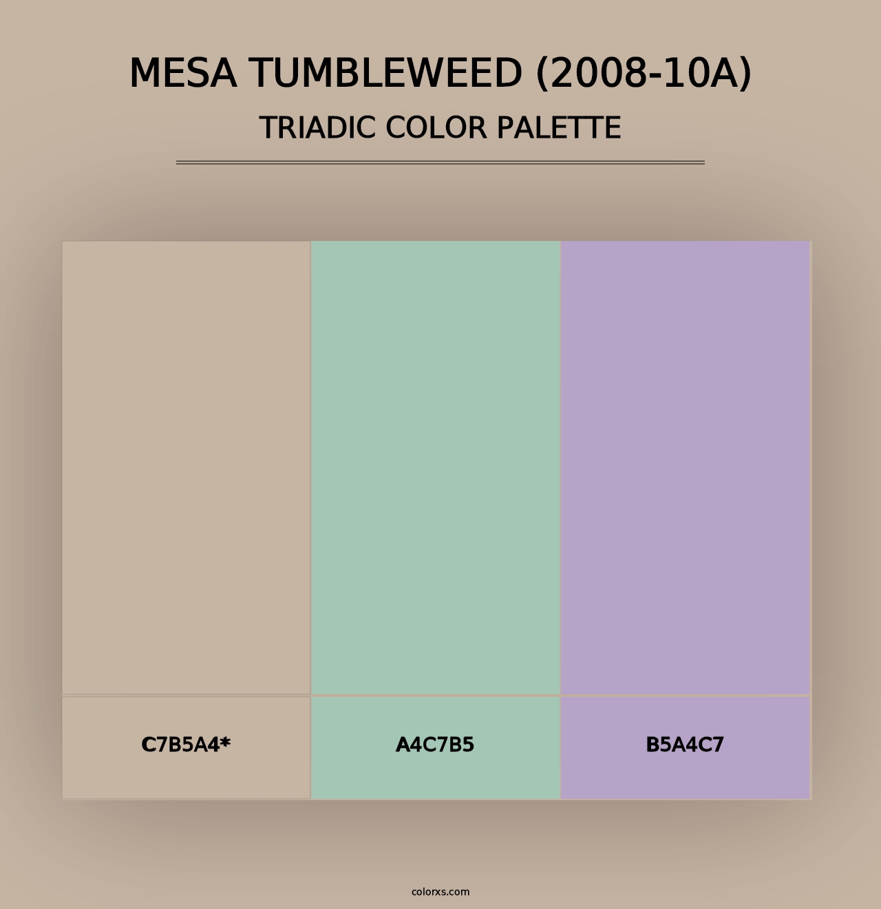 Mesa Tumbleweed (2008-10A) - Triadic Color Palette