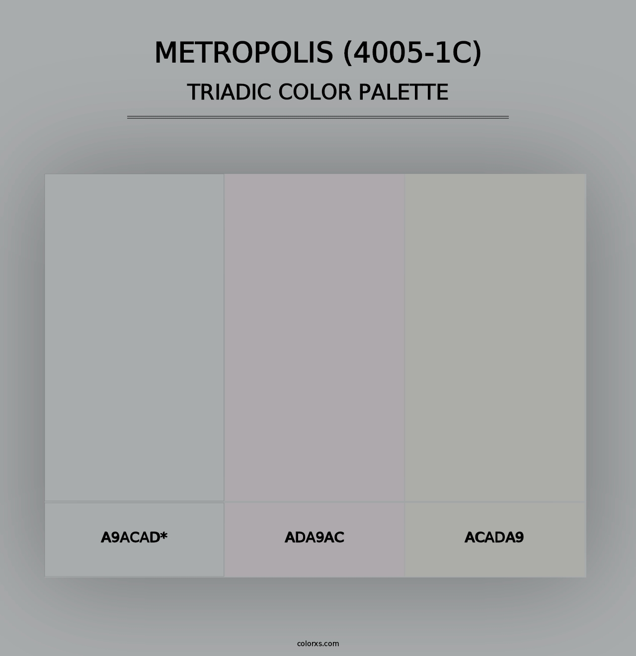 Metropolis (4005-1C) - Triadic Color Palette