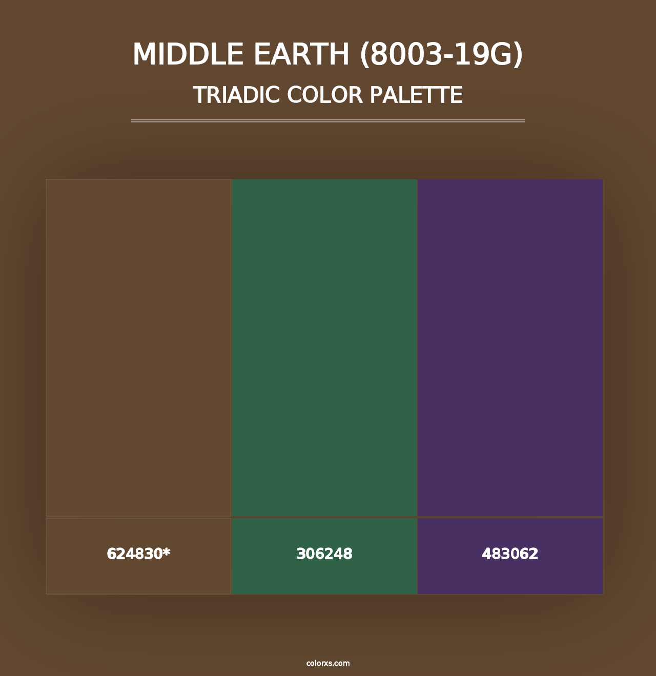 Middle Earth (8003-19G) - Triadic Color Palette