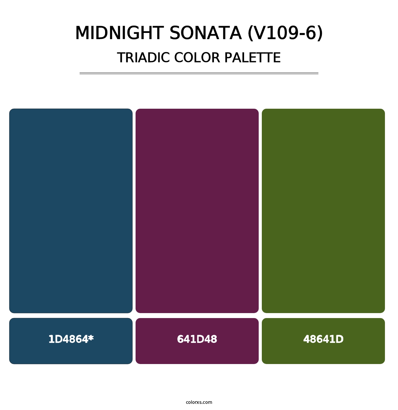 Midnight Sonata (V109-6) - Triadic Color Palette