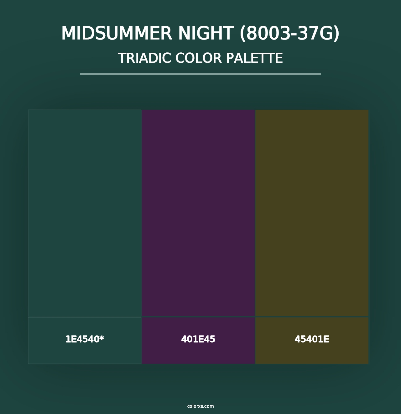 Midsummer Night (8003-37G) - Triadic Color Palette