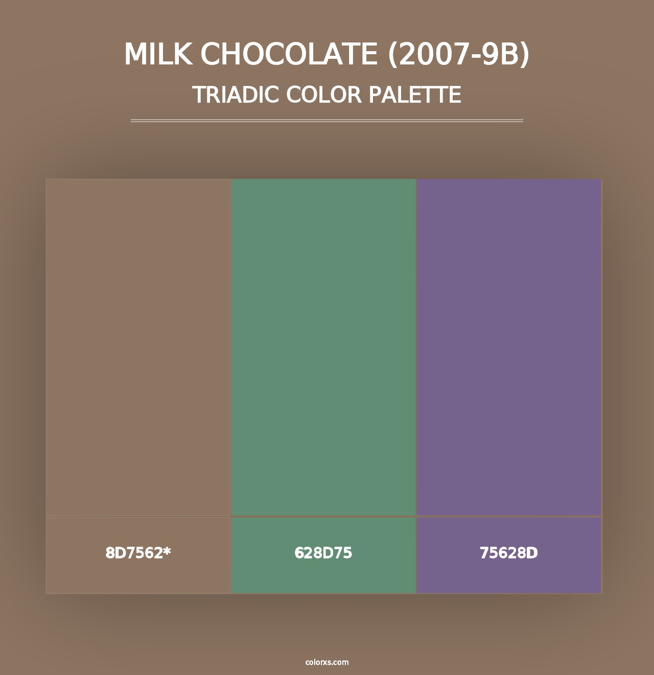 Milk Chocolate (2007-9B) - Triadic Color Palette