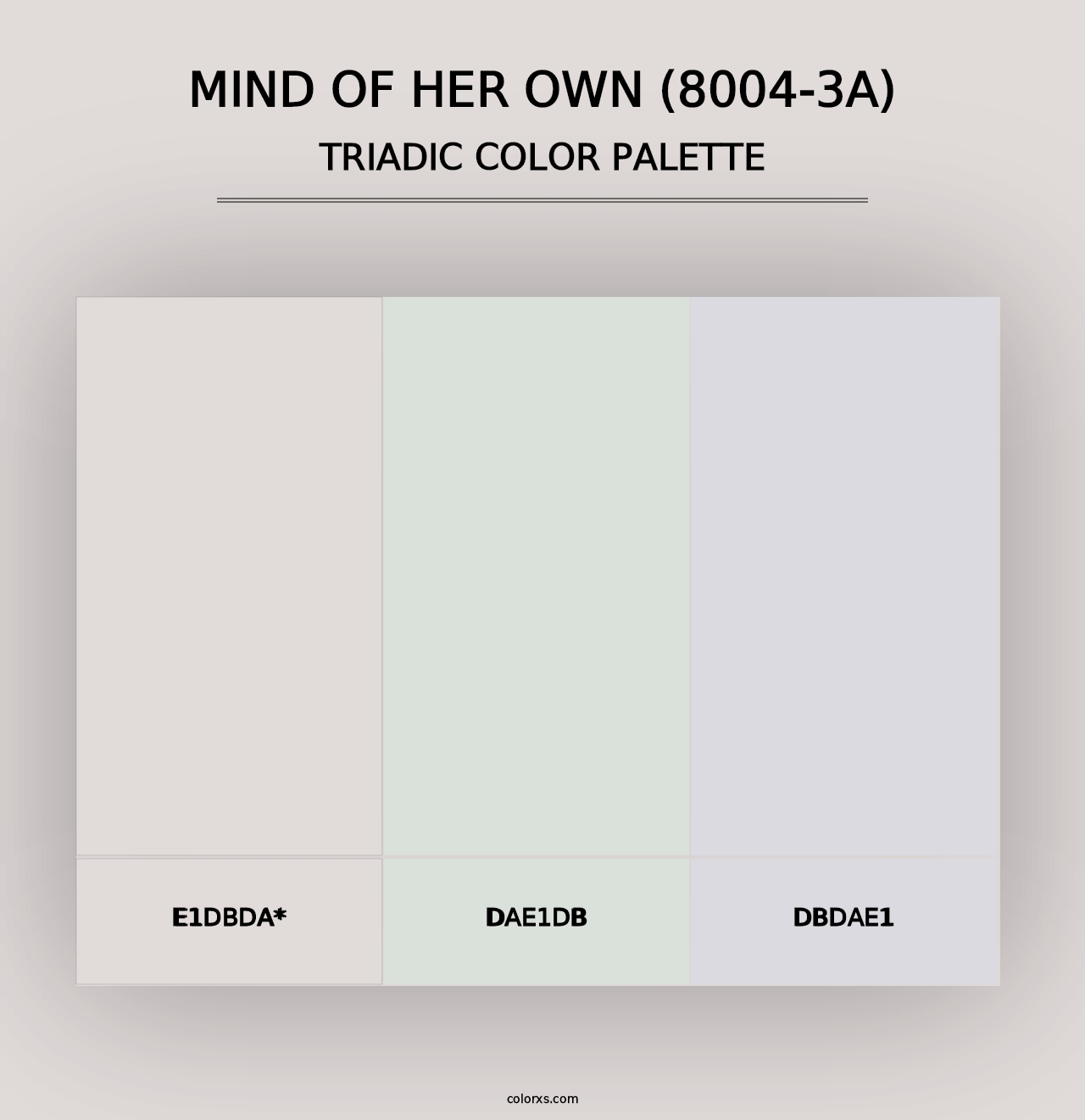 Mind of Her Own (8004-3A) - Triadic Color Palette