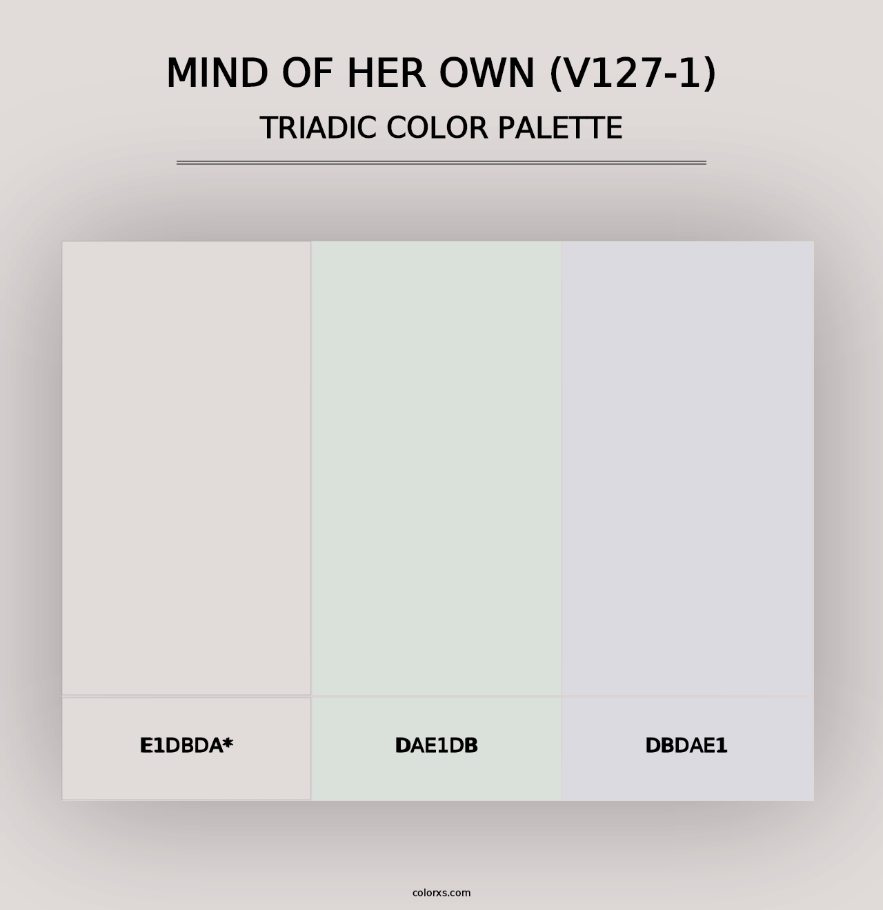 Mind of Her Own (V127-1) - Triadic Color Palette