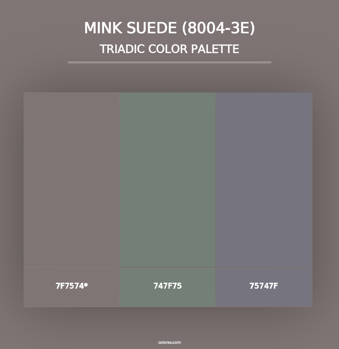 Mink Suede (8004-3E) - Triadic Color Palette