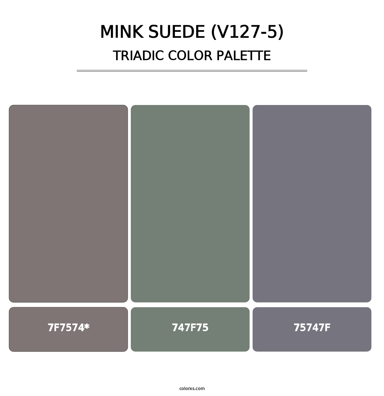 Mink Suede (V127-5) - Triadic Color Palette