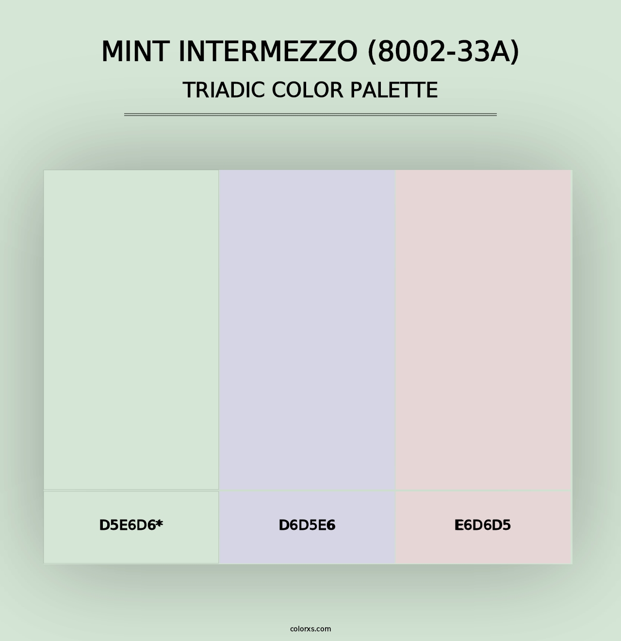 Mint Intermezzo (8002-33A) - Triadic Color Palette